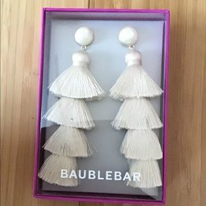 NWT Ivory Tassel earrings.